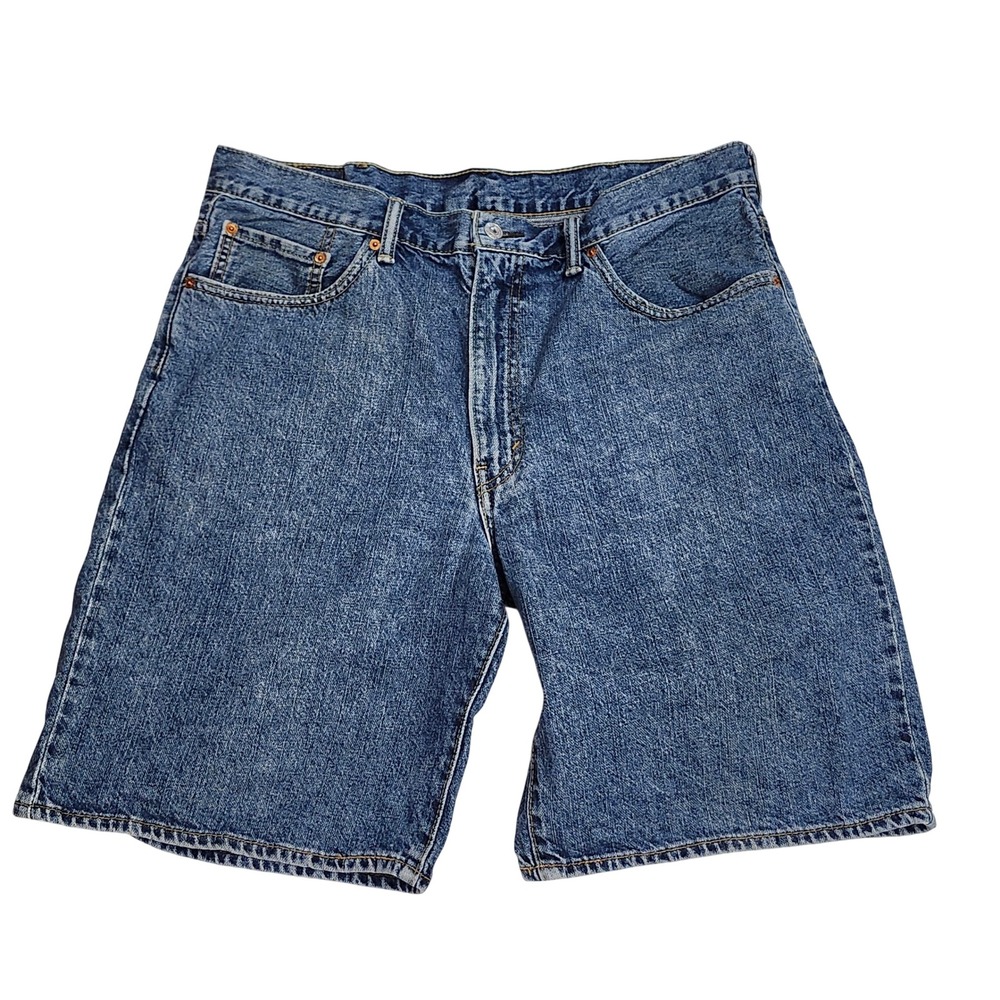 Levis 550 Y2K Relaxed Fit Denim Shorts M 38 Blue Medium Wash‎ Streetwear Grunge